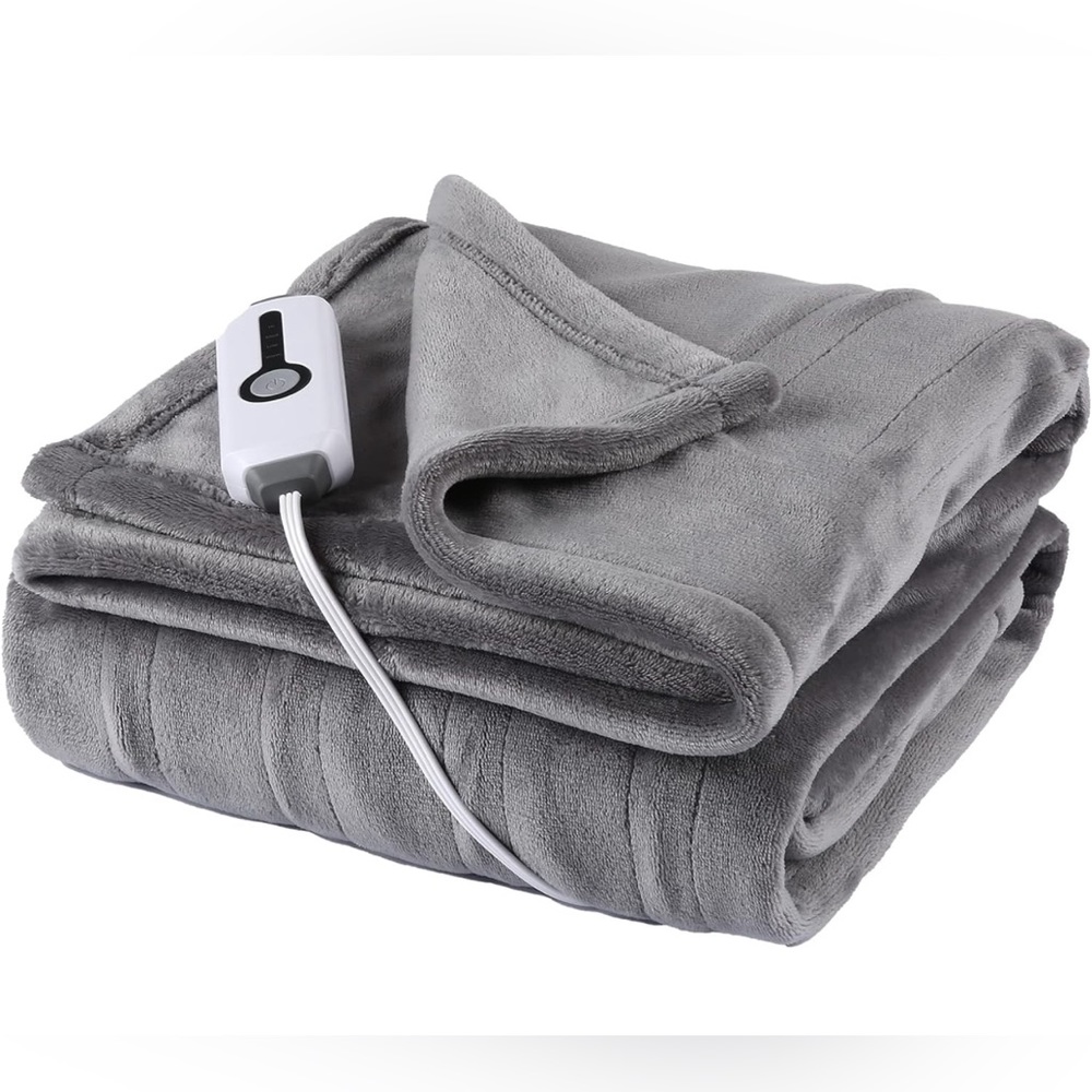 Electric Heated Blanket Throw 50" x 60" with 4 heating levels